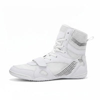 Highhigh-Top Athletic Shoes Breathable Mesh Boxing Shoes Hook-and-Loop Strap Sports Footwear