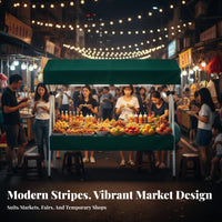 Quick Setup Outdoor Advertising Table Heavy Duty Portable Vendor Stand Spacious Countertop Foldable Market Stall Stable Structure for Small Business Owners, Event Organizers, Crafters, Farmers Markets, Street Fairs, Temporary Shops, Tourist Attractions