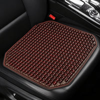 Ventilated Beaded Seat Cushion Cooling Wood Beaded Seat Cushion Anti-Slip Cool for Drivers, Office Workers