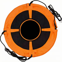 Padded Swing Orange Disc and Black Textile Swing Disc Bound Edge Play Equipment