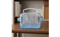 Transparent Hamster Cage Wire Top Plastic Hamster Cage Carrying Handle Ventilated