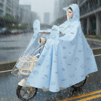 Windproof Electric Scooter Raincoat Lightweight and Portable Electric Scooter Rain Poncho Clear Dashboard Window Full Body Riding Poncho Universal Fit for Commuting