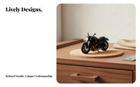1:64 Scale Motorcycle Highly Detailed Vintage Motorcycle Model Retro Miniature Motorbike Hand-Painted for Display Collection