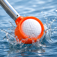 Extendable Golf Ball Retriever, Portable Automatic Locking Golf Ball Picker, Orange Telescopic Retriever for Lakes