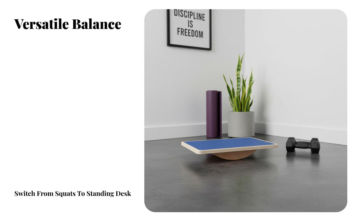 Sturdy Wood Construction Wooden Balance Board Buttocks Toning Wooden Rocker Board Versatile High Weight Capacity for Children, Athletes, Office Workers, Home Gym