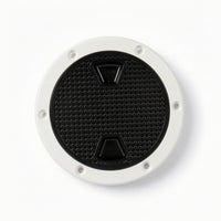 Textured Deck Plate Cover Screw-Mount Marine Deck Plate with Finger Grips Heavy Duty Hatch Cover Long-Lasting for Boats