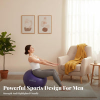 Anti-Rupture Exercise Ball Extra Thick Exercise Ball Heavy Duty Fitness Equipment Multi-Purpose for Men, Women, Home Gym, Pilates, Physical Rehabilitation, Office