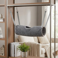 Winter-Grade Fleece Hamster Tunnel and Hamster Bed, Machine Washable Bed for Ferrets and Sugar Gliders, Hanging Cylinder Cage Tunnel with Hooks