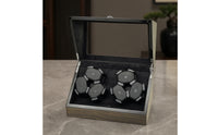 Wood-Grain Automatic Watch Winder Box Compact 6-Position Watch Winder Luxurious Case Quiet for Dresser