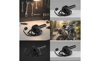 Electronic Full Twist Throttle Wired Handlebar Grip with Wire Rubberized Twist Throttle Plug and Play for Builders, Commuters, Electric Bikes