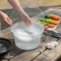 Round Portable Barbecue Grill Net for Home Outdoor Picnic and Japanese BBQ