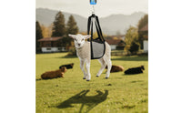 Pet Weighing Bag Breathable Mesh Animal Weighing Sling with D-Rings Hanging Weight Sling Adjustable Reinforced for Veterinarians