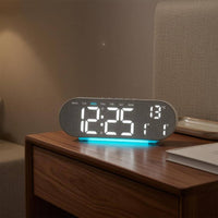 Multifunction Desk Clock Illuminated Base Tabletop Gadget Nightlight