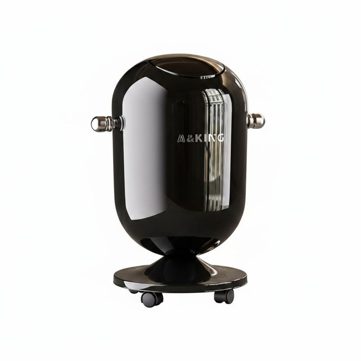 Large Capacity Lidded Trash Can Easy to Move Pedestal Trash Bin Lid Cover Rolling Waste Bin High Leg Design for Commercial Users, Kitchen, Office, Restaurant