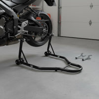 Motorcycle Paddock Stand Heavy-Duty Front Rear Wheel Stand High Load Capacity Motorcycle Wheel Lift for Workshop, Garage