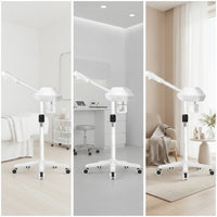 Height-Adjustable Facial Steamer with Stand Rolling Facial Steamer Long-Lasting Portable for Beauticians
