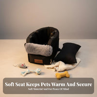 Warm and Comfortable Pet Car Console Seat Washable Cushion Console Dog Car Seat Non-Slip for Road Trips, Vet Visits, Home