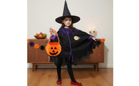 Girl's Witch Costume Role-Playing Witch Costume Set Halloween Outfit for Kids