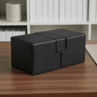 Trading Card Storage Box Soft Plush Lining Large Capacity Card Box PU Leather Deck Storage Case Non-Slip Texture Dice Tray