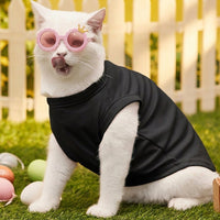 Pet T-Shirt and Pet Vest in Solid Pattern, Synthetic Blend Pet T-Shirt and Pet Vest, Casual Style All Seasons Breathable Pet Apparel Wear