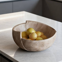 Wabiaged Fruit Bowl Retro Design Distressed Finish Storage Bowl Minimalist Design House Decoration for Entryway