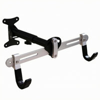 Wall-Mounted Bike Rack Black and Silver Two-Wheeler Wall Hanger Heavy Duty