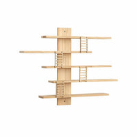 Space-Saving Kids Room Toy Display Shelf Solid Wood Wooden Figurine Display Shelf Easy Installation for Collectors, Adults, Bedroom, Hallway
