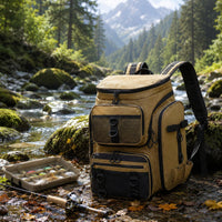 Zippered Pockets Fishing Tackle Backpack Large Capacity Multi-Compartment Tackle Backpack Padded Straps Equipment Carrier