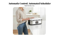 Clear Lid Yogurt Maker Digital Controls Electric Yogurt Maker Touch Buttons Multi-Use Fermenter Black Rim