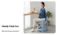With Backrest Molded Seat High Stool Anti-Slip Feet Bar Chair Easy to Clean Seating Furniture Stable Base for Business Owners, Homeowners, hosts, Restaurant, Dining Room, Cafe, Kitchen