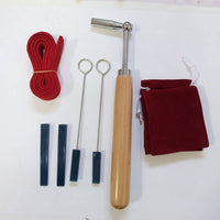 7 Pieces Piano Tuning Tool Kit with Pouch Easy to Use Piano Tuning Kit Professional for Students, Practice Rooms
