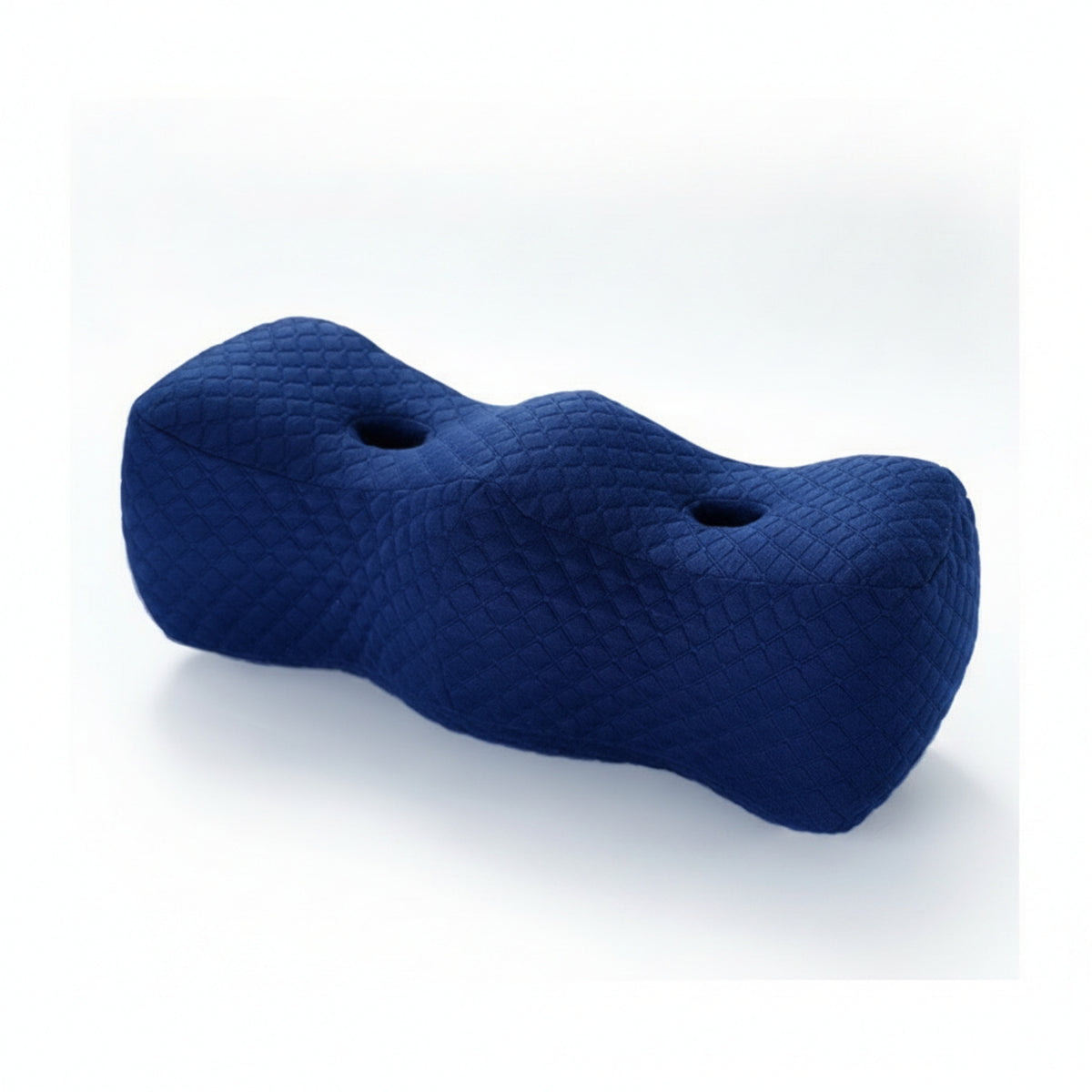 Contoured Memory Foam Leg Pillow Double-Hump Knee Pillow Ribbed Cover Memory Foam Leg Wedge Curved Profile