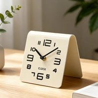 emoyo Silent Table Clock with Acrylic Frame, Modern Style
