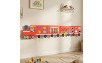 Children's Train Activity Board Fine Motor Skills Train Wall Busy Board Solid Wood Educational Activity Center