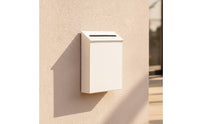 Wall Mount Mailbox Compact Mailbox with Slanted Cover Weather Resistant Wall-Attached Letterbox for Porch