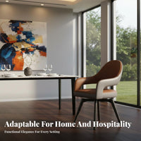 Multi-Purpose Rotating Upholstered Seat Padded Cushion Upholstered Swivel Armchair Sturdy Construction Dining Chair Ergonomic Design for Restaurant Owners, Business Professionals, Reception Area, Kitchen, Living Room, Bedroom