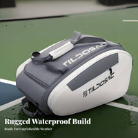 Structured Backpack-Style Paddle Bag Padded Pickleball Backpack Bag Carrying Handle Hanging Hook