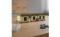 4 Pieces Architectural Railway Station Model Kit Miniature HO Scale Building Model Realistic Station Platform Compatible for Hobbyists