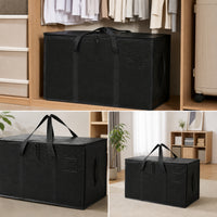 Relocation Bag Featuring a Label Pocket Zippered Relocation Bag with Zipper Heavy Duty Tote with Handles for Homeowners