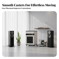 Wooden Amplifier Cabinet Adjustable Shelves AV Equipment Rack Cabinet Sturdy Construction Multi-Tier Component Rack for Audiophiles, Living Room