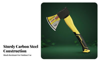 Wood Splitting Axe Heat Treated Cutting Axe Anti-Rust Coating Wood Splitting Hatchet for Homeowners, Survivalists, Yard Work, Hiking, Garden