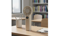 Handheld Cooling Fan Digital Display Ice Cooling Fan Electronically Commutated Engine Triple-Function Design for Commuters