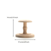 Wooden Hat Stand Freestanding Mushroom Hat Stand Sturdy Holder for Shop Owners, Boutique Counters, Studios