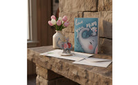 Appreciation Gift Mother's Day Card Includes Envelope Elephant Greeting Card for Mom, Birthday