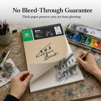 Thickened Kraft Paper Sketchbook 8K Spiral Bound for Students, Blank Pages for Drawing and Art