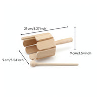 Slotted Wooden Sound Tube Included Mallet Multi-Tone Percussion Tube Artisan-Made for Children
