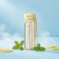 Sports Water Bottle Flip-Top Lid Straw Water Bottle Drinkware 800 Ml Shoulder Strap