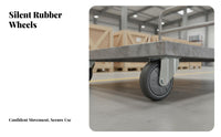 Quiet Rolling TPR Rubber Wheel Non-Marking Heavy Duty Caster Wheels Floor Friendly for Warehouse Employees, Factory Workers, Workshop