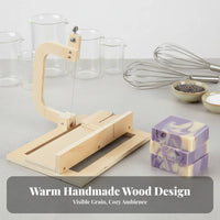 Wooden Soap Cutter Wood Construction Soap Loaf Cutting Tool Versatile Cutting Tool with Scale for DIY Crafters, Home Kitchen, Workshop