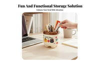 Multi-Compartment Makeup and Pen Holder small Design Desktop Organizer Space-Saving Storage holder adaptable for Students, Office Workers, Dressing Table, Vanity, Bedroom, Dorm Room